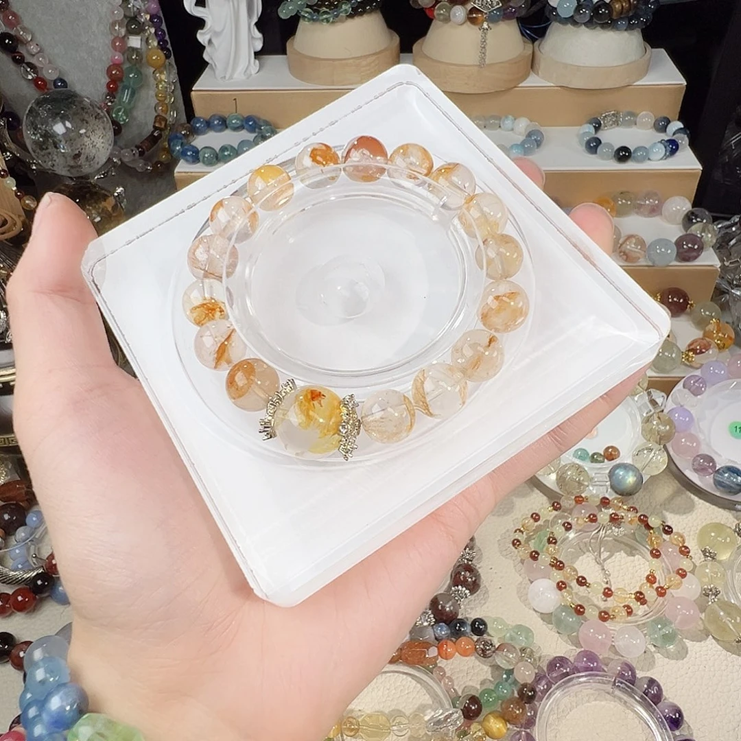 手链未镶嵌水晶黄胶花