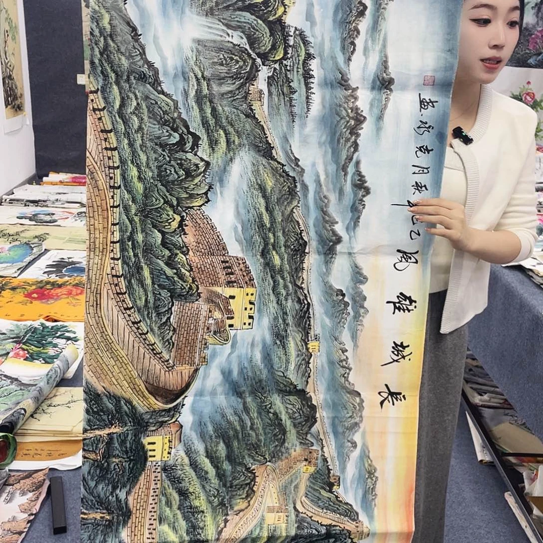 国画作品小姐姐放漏…