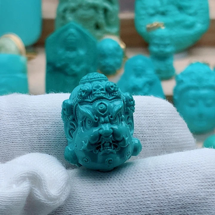 未镶嵌绿松石大黑天