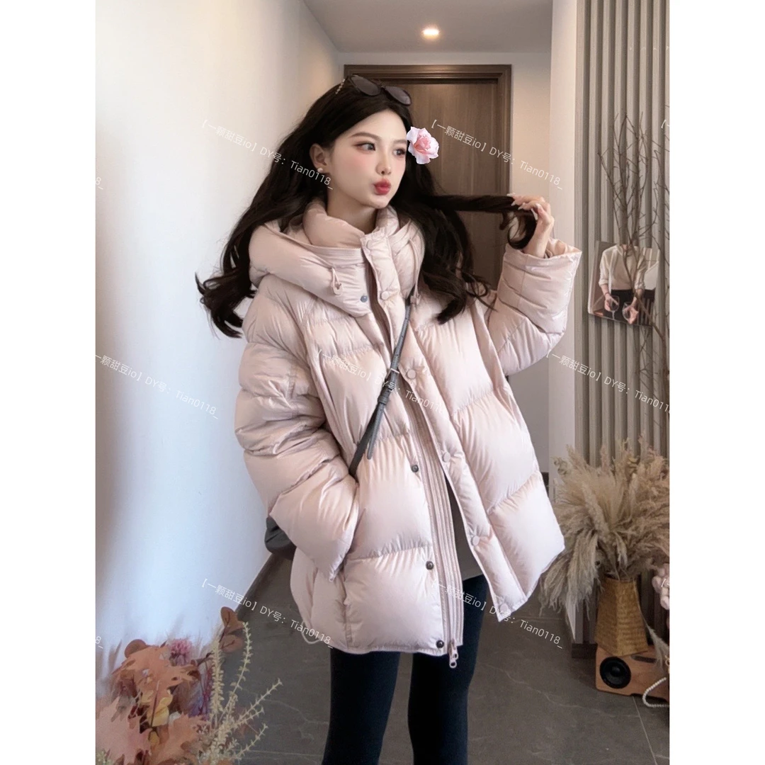 爆款现货！新国标90白鸭绒泡芙羽绒服女2024新款龟背感面包服外套