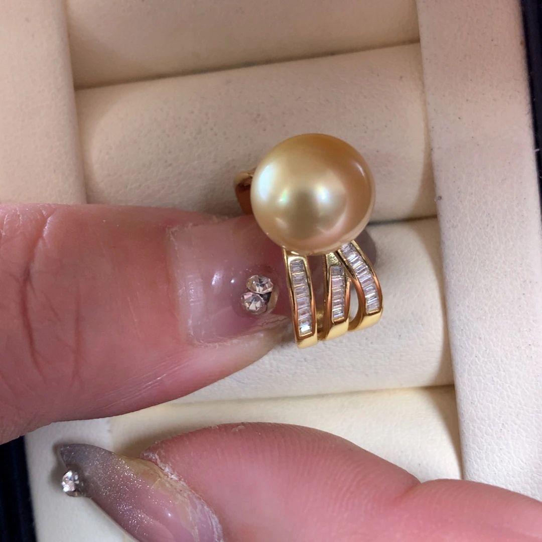 海水珍珠戒指银S925镶嵌