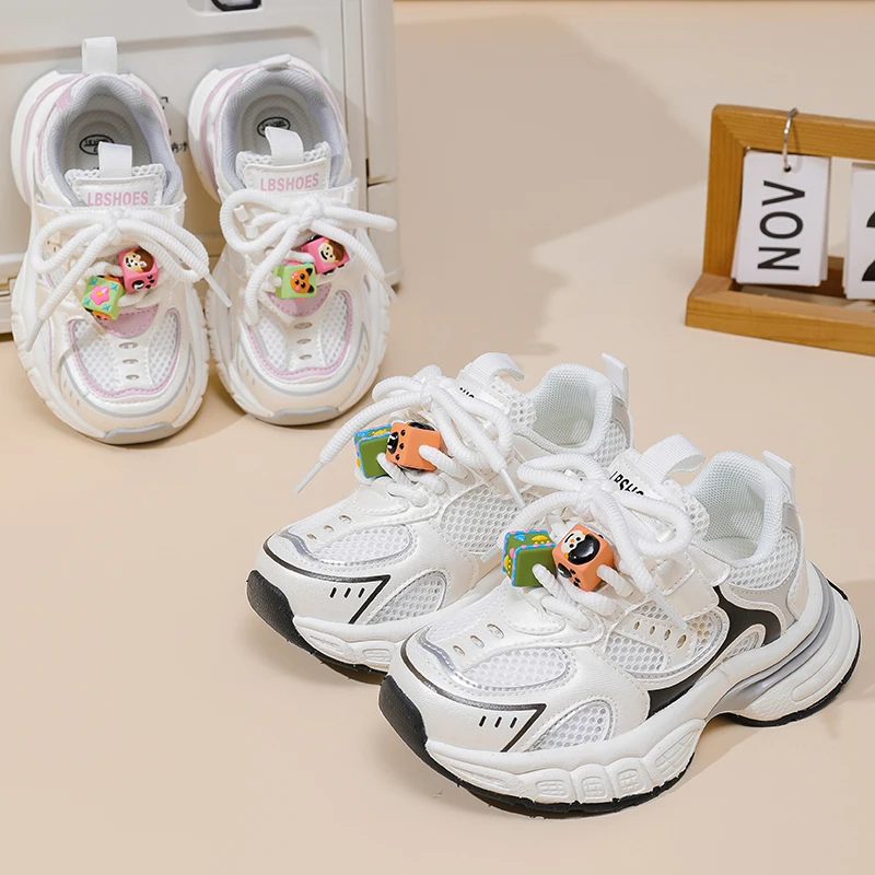 蜡比小星儿童运动鞋潮童单网透气老爹鞋2025新款春秋童鞋女孩单鞋