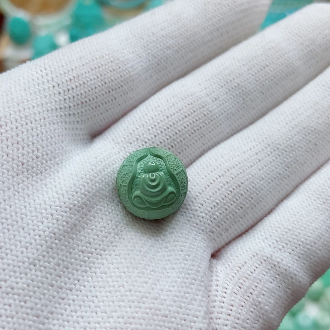 绿松石未镶嵌无相佛珠13mm