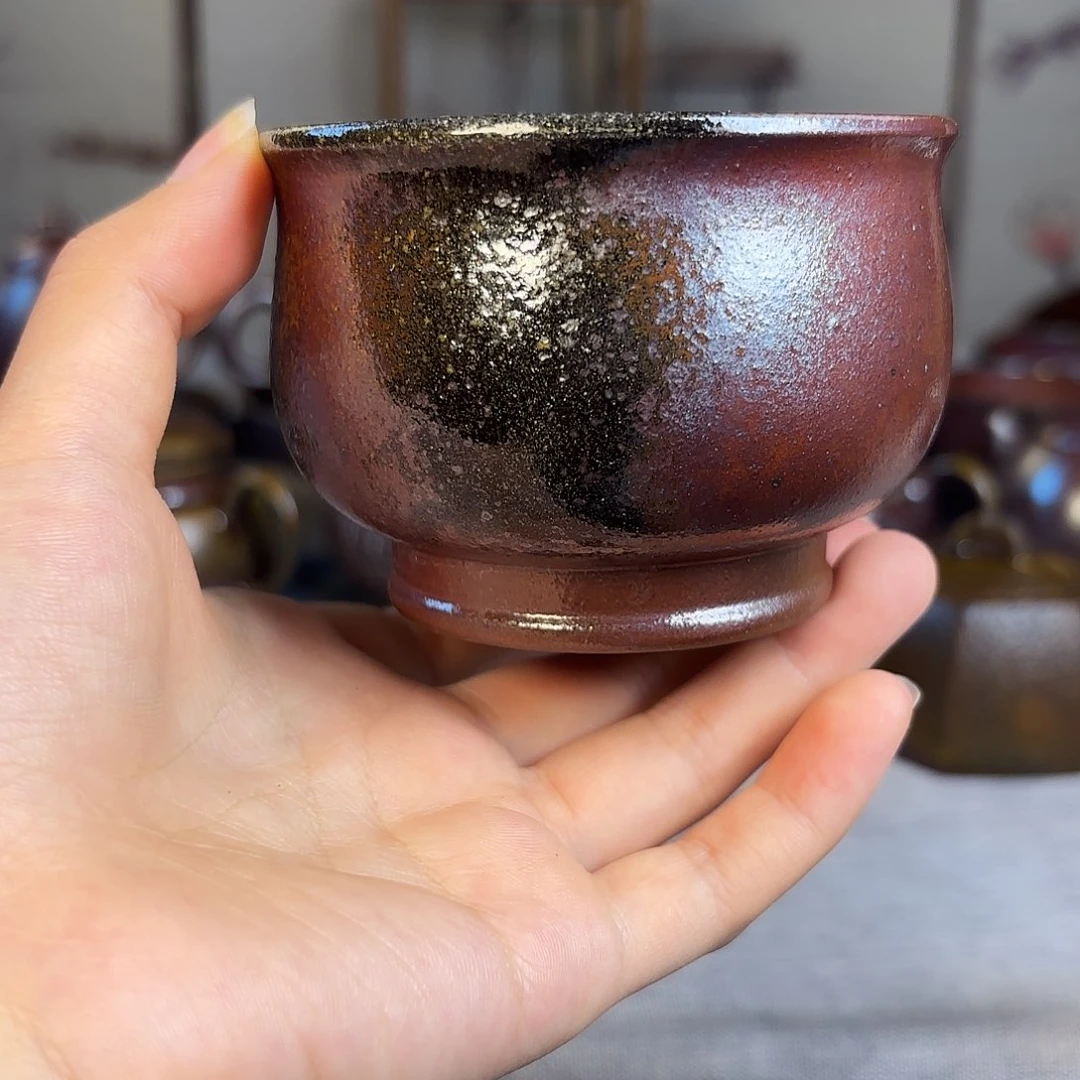 茶壶紫砂瑕疵柴烧紫砂杯