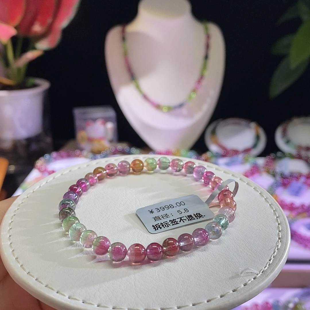 未镶嵌手链碧玺西瓜