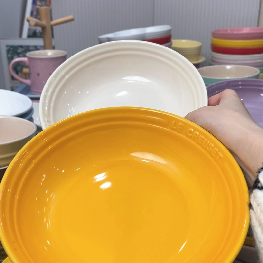 瓷片微瑕2个7英寸燕麦盘