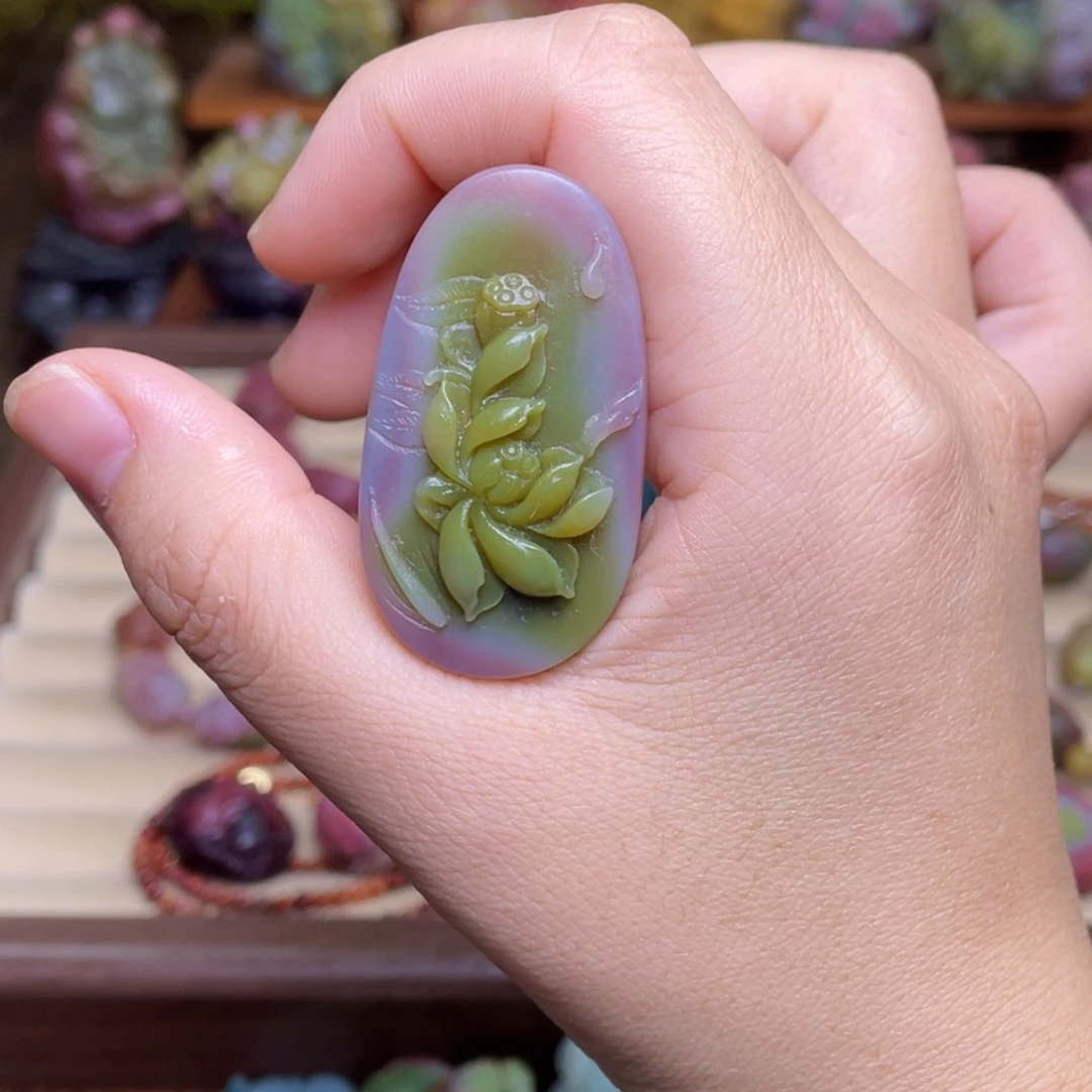 玛瑙/玉髓未镶嵌手串盐源玛瑙双十一福利荷花