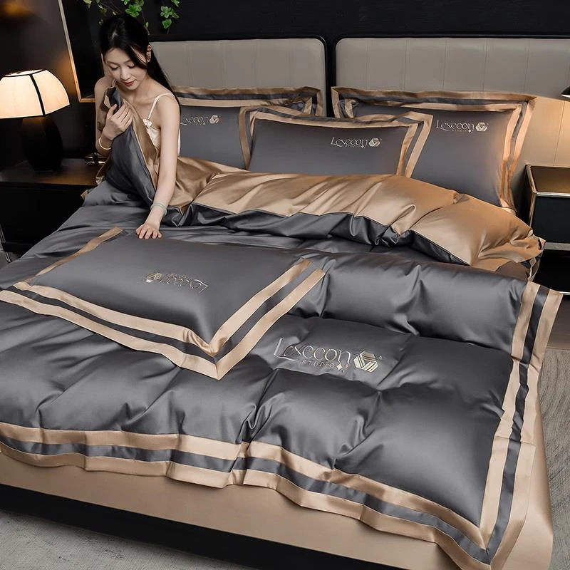 水星高端家纺享希尔顿饭店四件套纯棉全棉2025新款轻奢高级感主卧