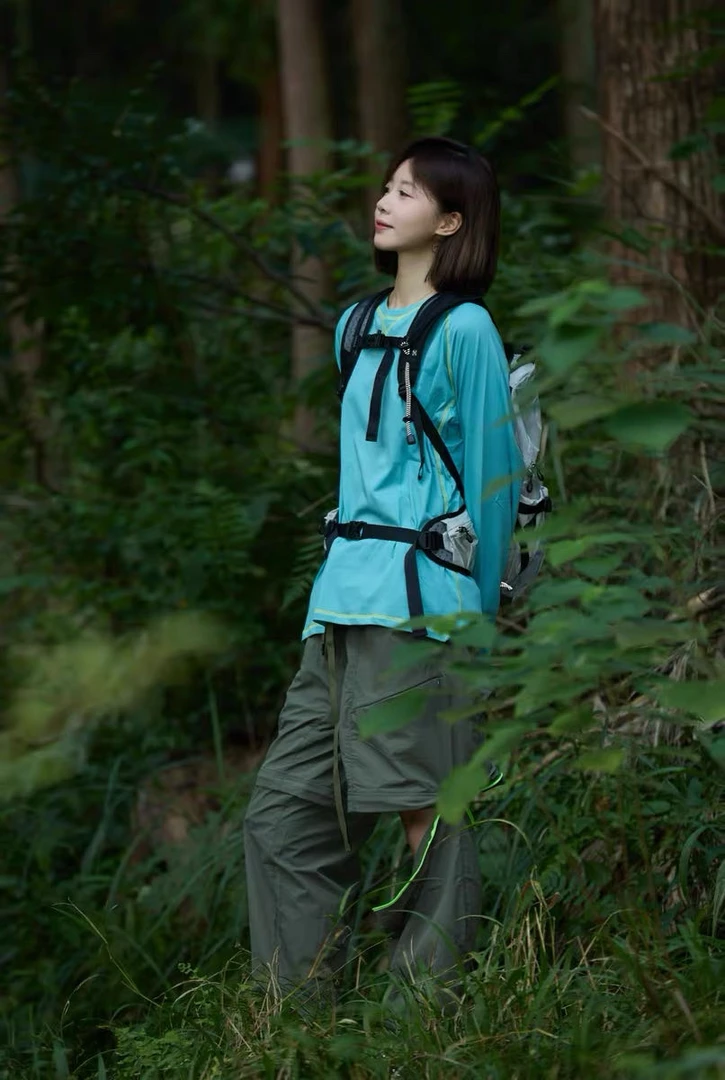 SANYU春季25新款多巴胺活力撞色线插肩袖长袖T男女T恤