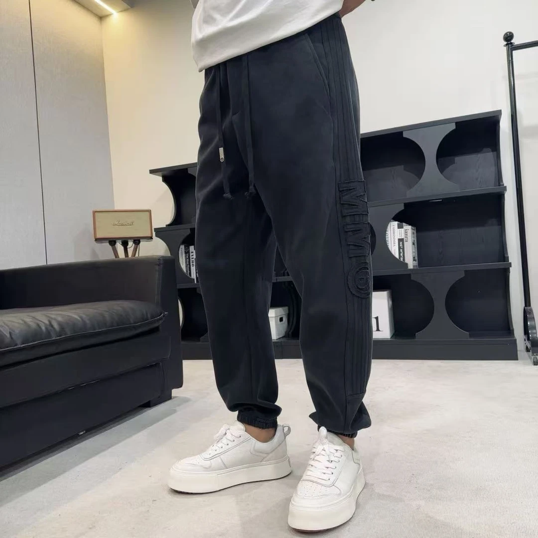 999959男款重工洗水百搭秋季厚款潮流休闲束脚运动卫裤