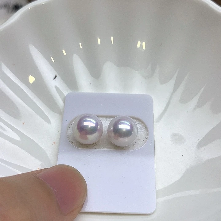 c***x定制淡水珍珠银S925镶嵌耳饰