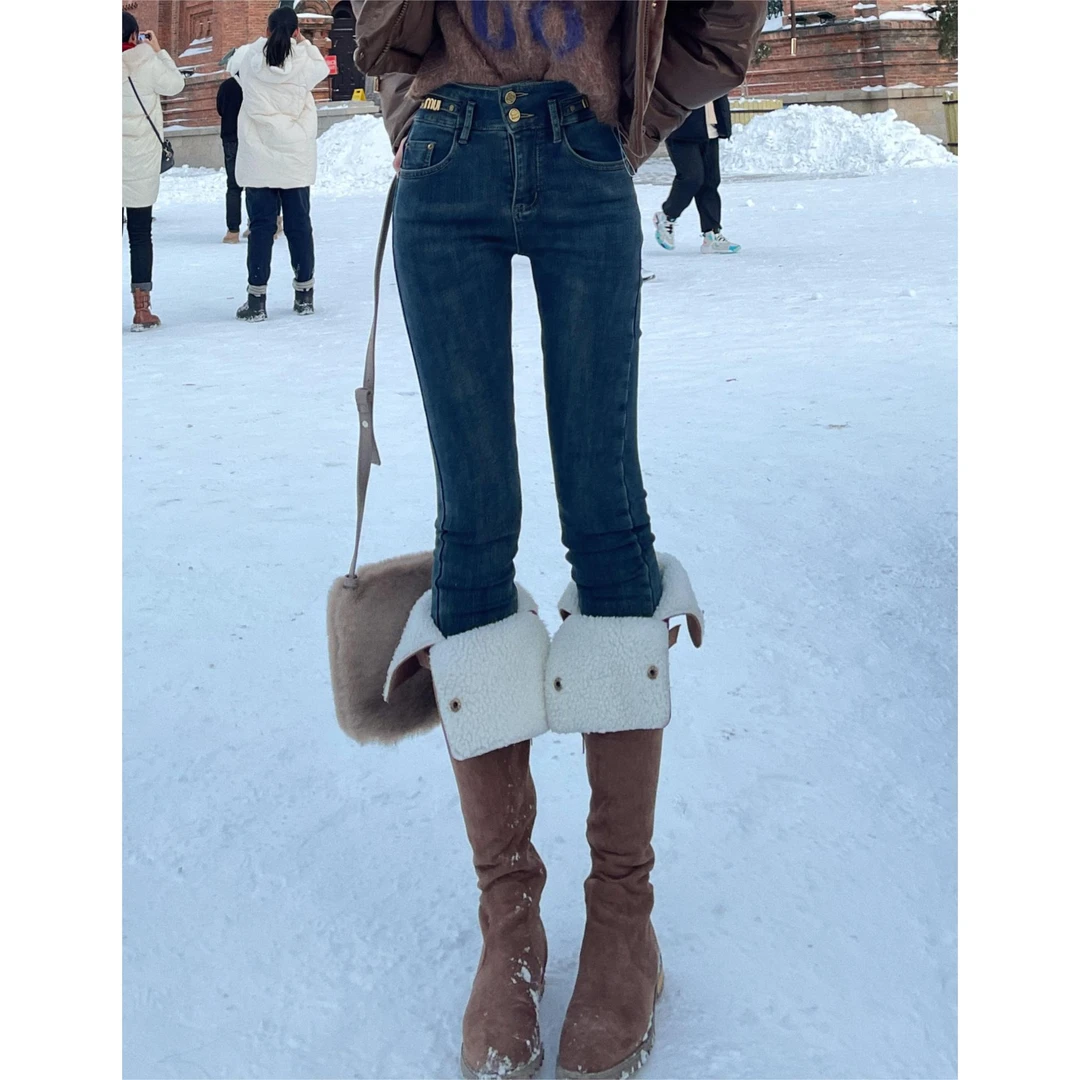 婉君【腿精裤】冬季新款时尚百搭紧身梨型牛仔裤显瘦LWJ23C3K1212