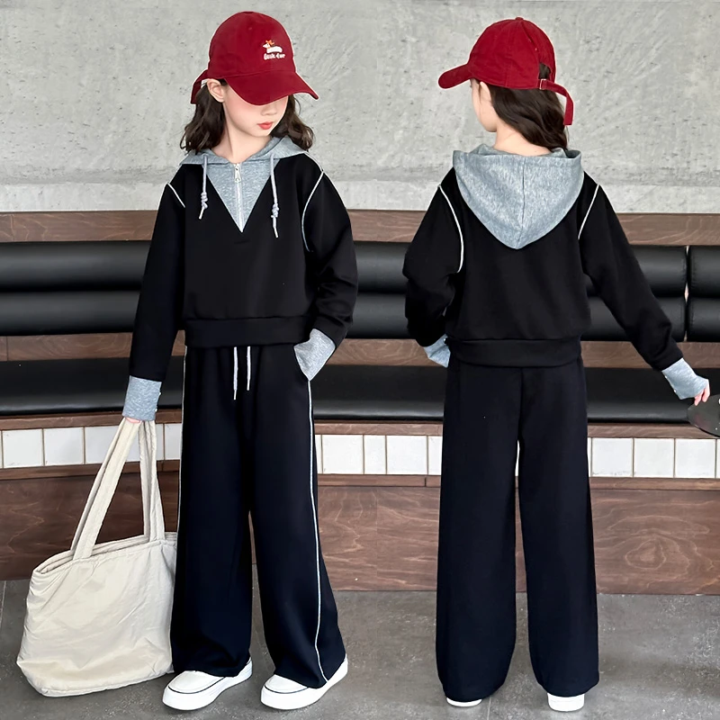 女童套装秋装中大童2025新款洋气春秋季时尚儿童女孩时髦两件套潮