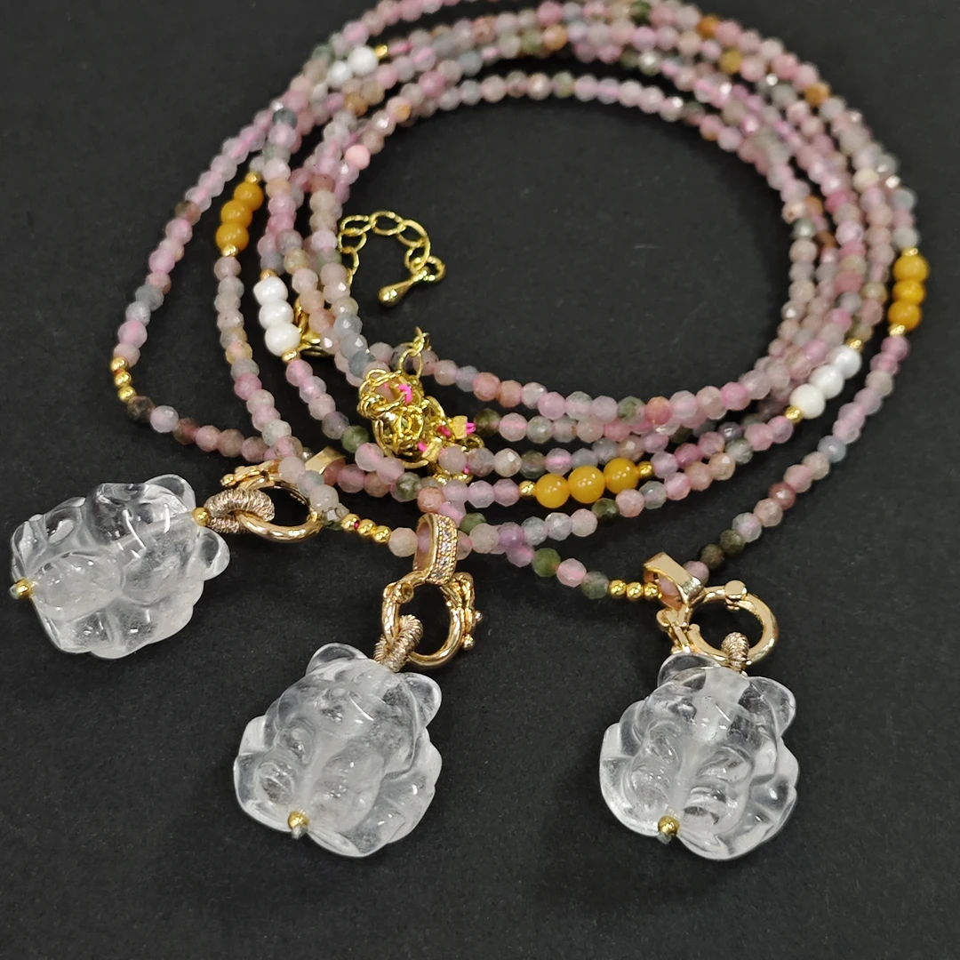 【书记甄选】天然原创碧玺项链 多样性发一件 3648AT