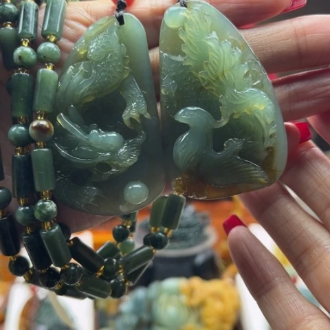 岫玉挂件未镶嵌挂件