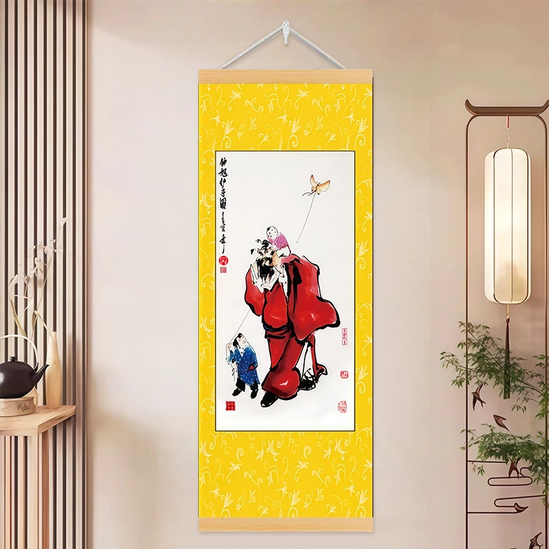 钟馗护子图钟馗图画像用于入户玄关客厅卧室装饰带来美好祝福挂画