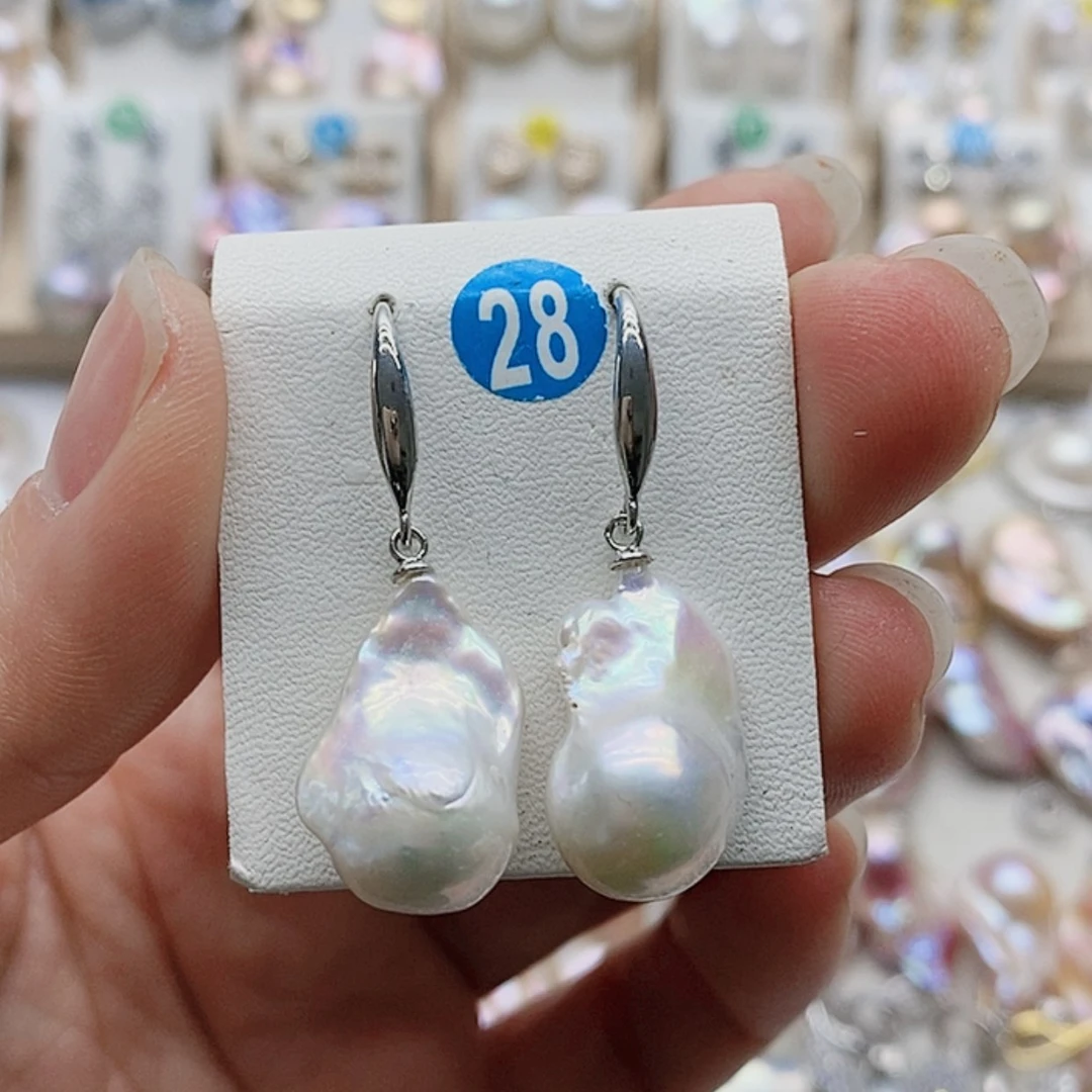 【闪购商品】淡水珍珠耳饰银S925镶嵌