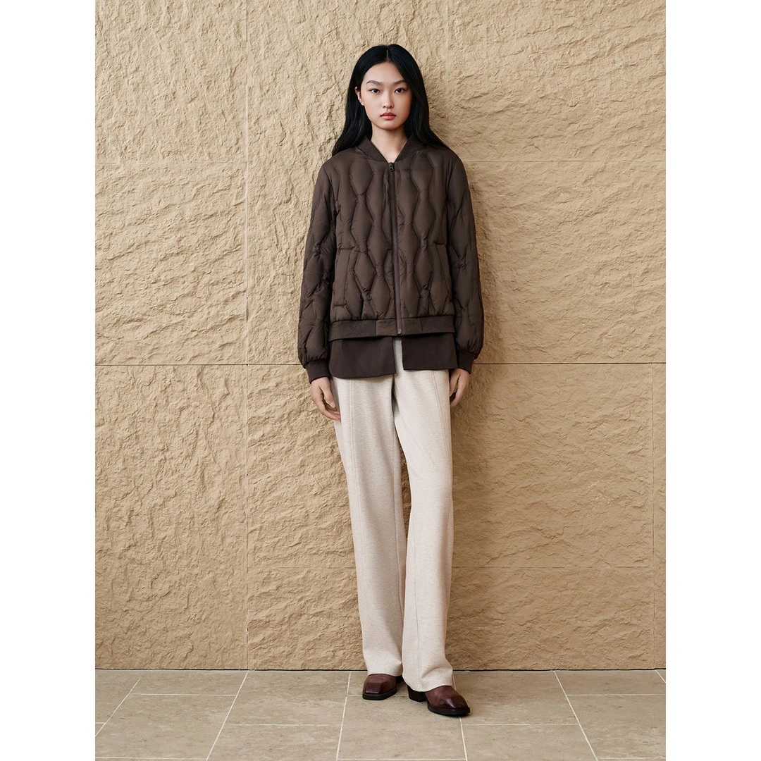 「羽众不同」INSUN恩裳专选2025冬季假两件拼接羽绒服9C65508890