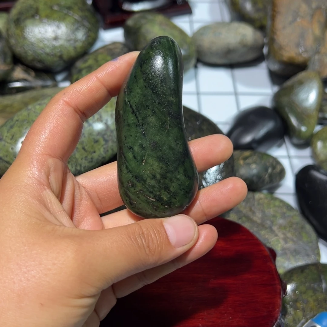 未镶嵌蛇纹石玉西藏藏玉药王石萧*宇