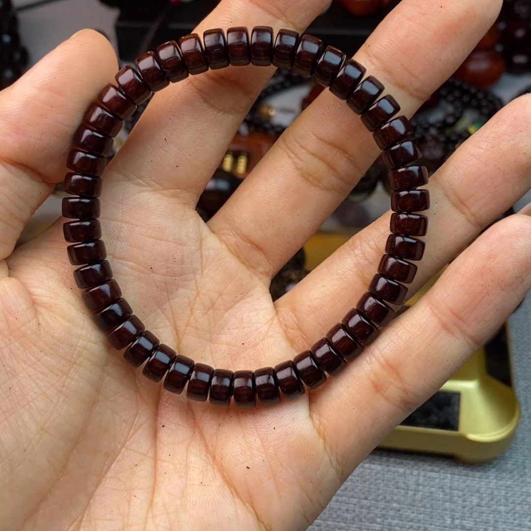 檀香紫檀（小叶紫檀）4*7药片珠