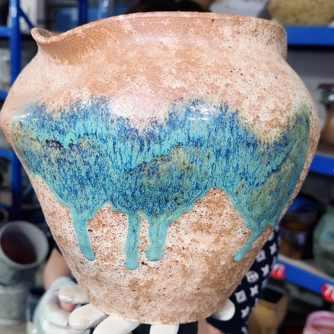 紫砂花盆高26口23.5