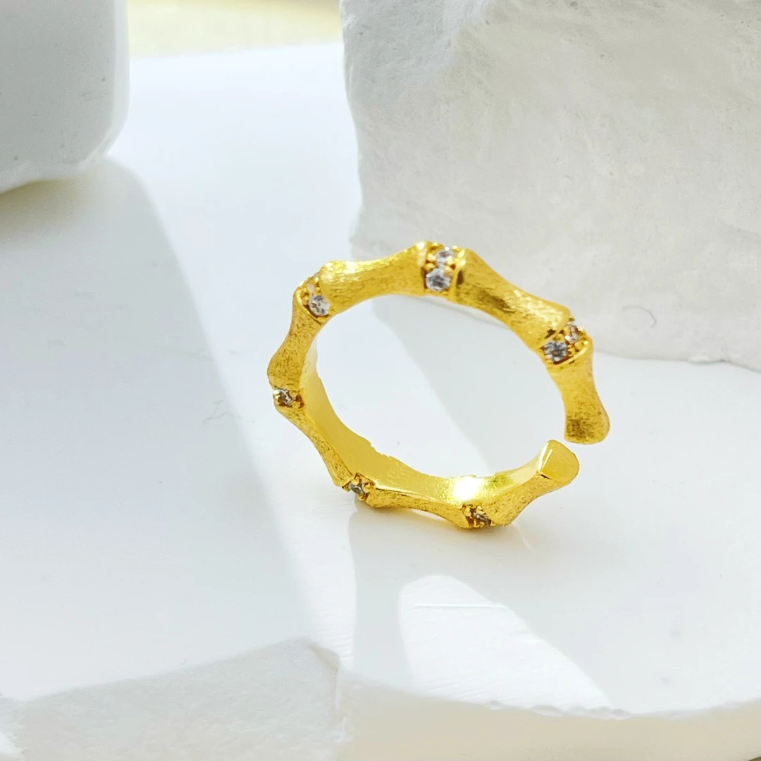 NANSHE/南奢 竹节戒指百搭时尚 L344