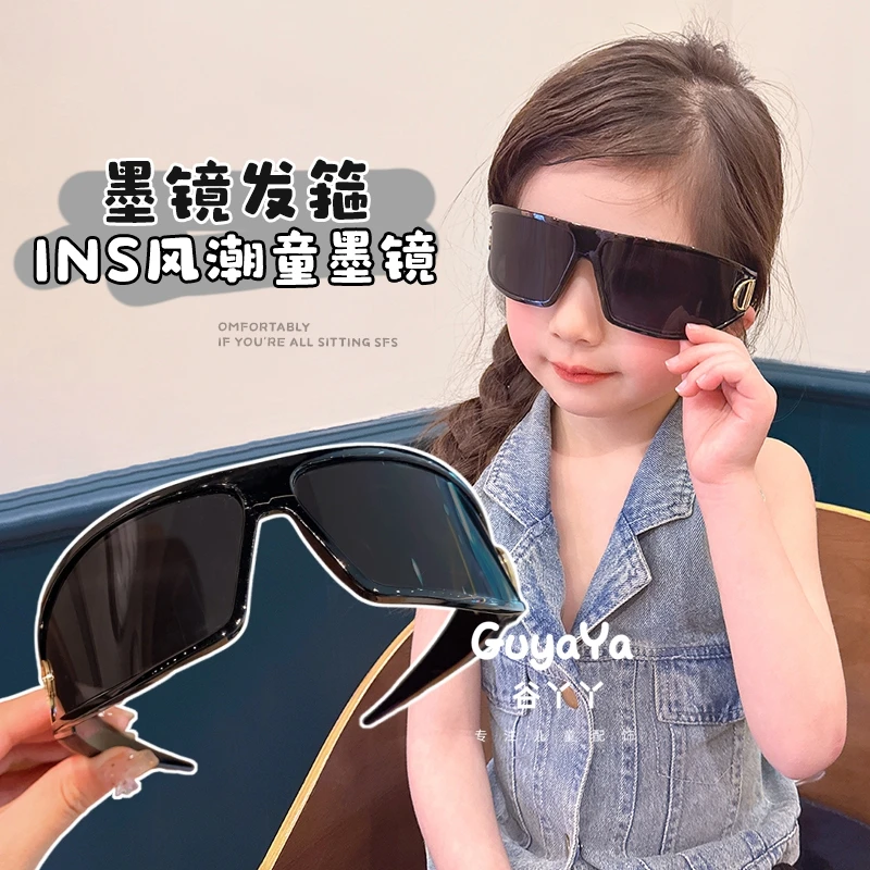 未来科技感！潮童炫酷儿童墨镜发箍小女孩潮流个性百搭头箍高级感