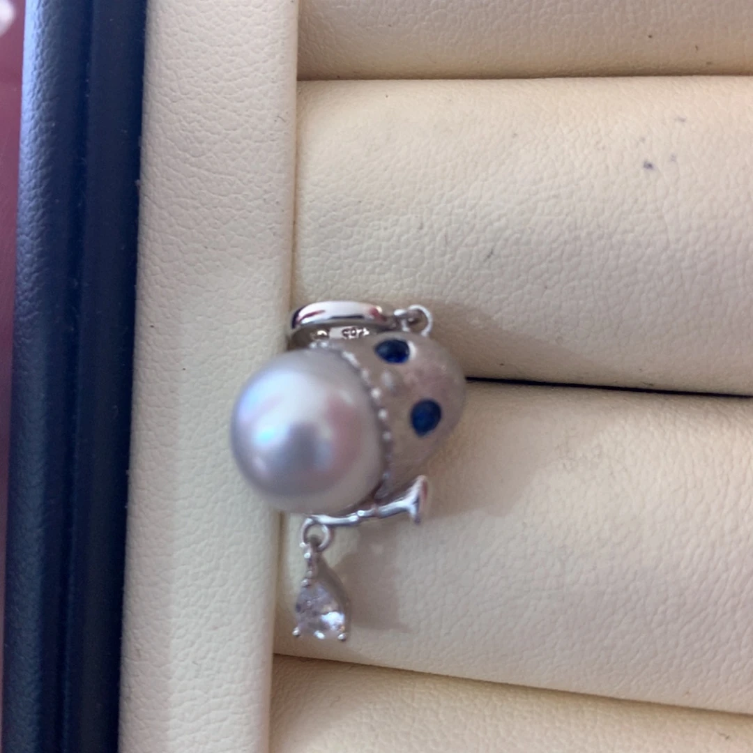 颈饰银S925镶嵌海水珍珠