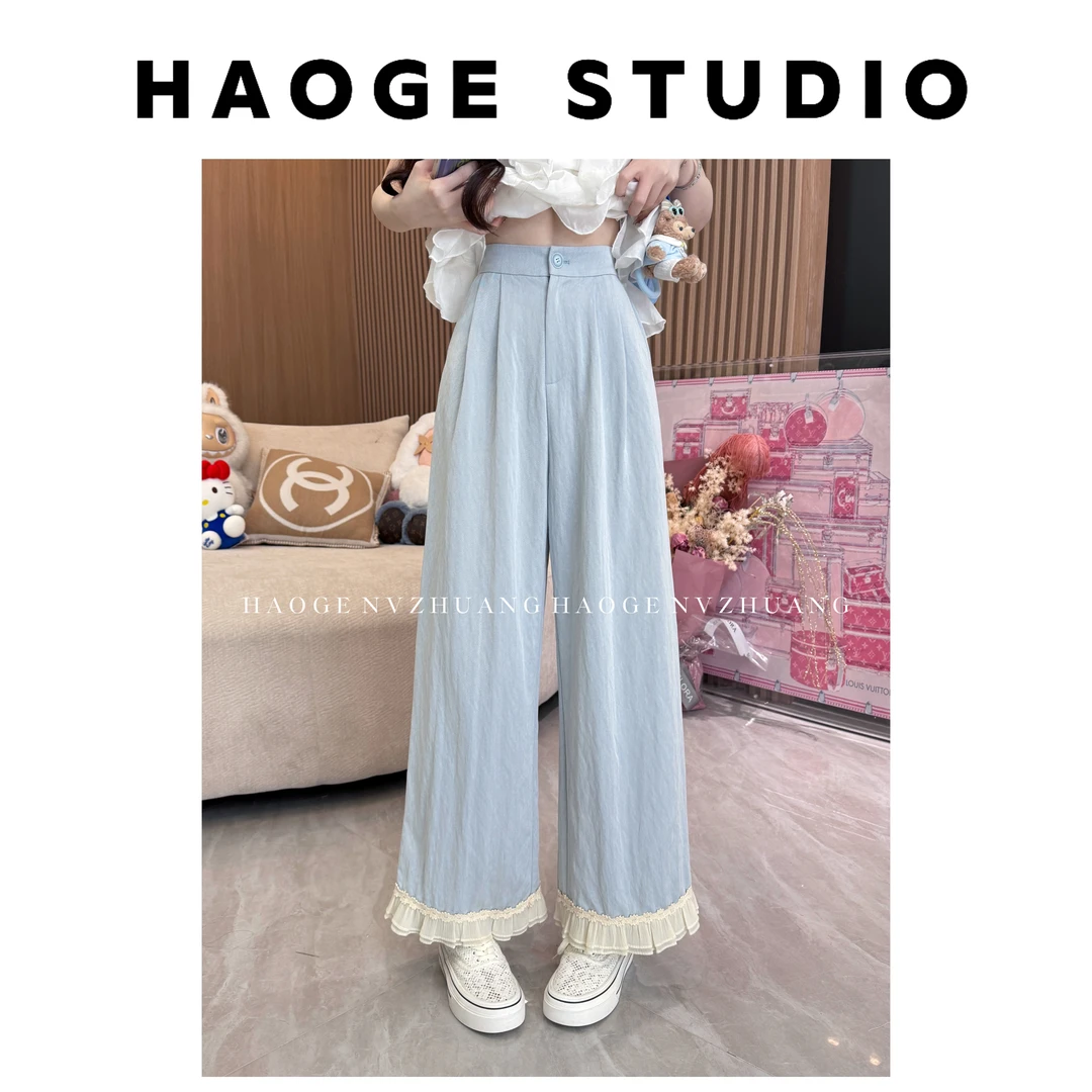 浩哥严选●九分裤预X5XXK0252A显瘦高腰直筒时尚休闲夏季宽松设计