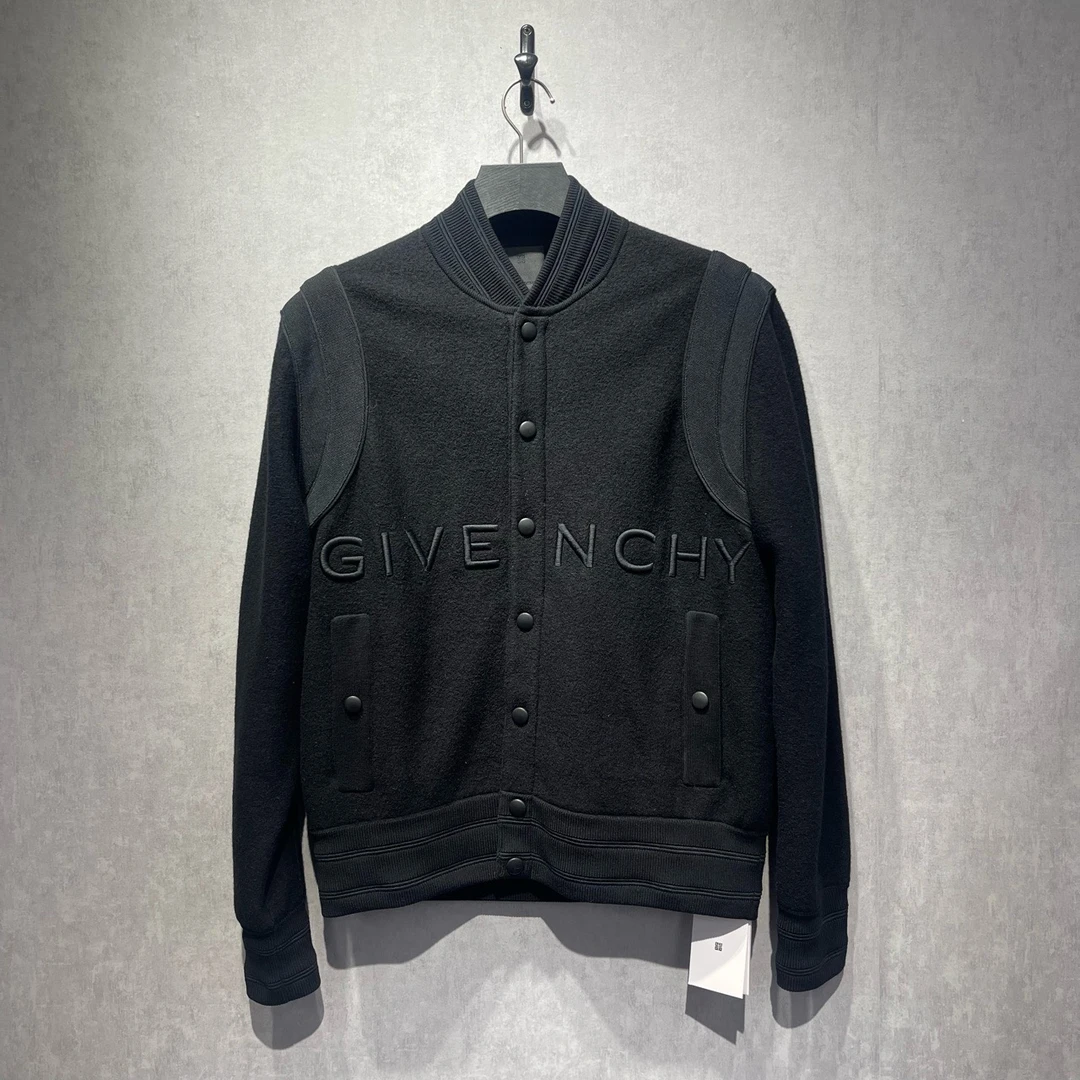 全新未使用 Givenchy/纪梵希 logo刺绣毛呢棒球服/S码/DY213072