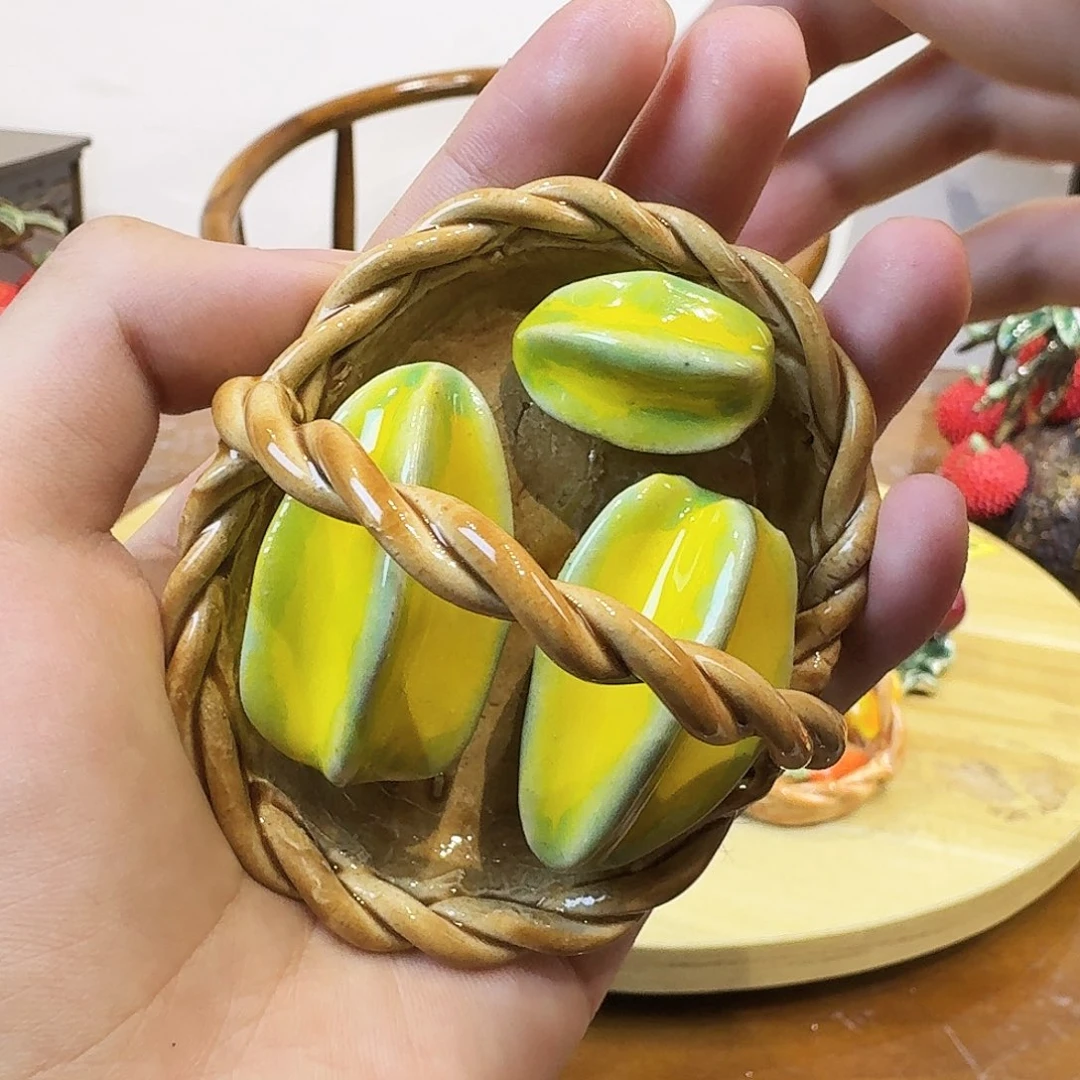 陶瓷水果小摆件的