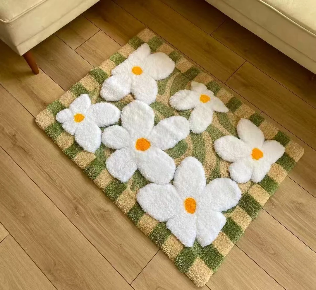 （特厚款）小雏菊浴室卫生间门口地垫50*80cm