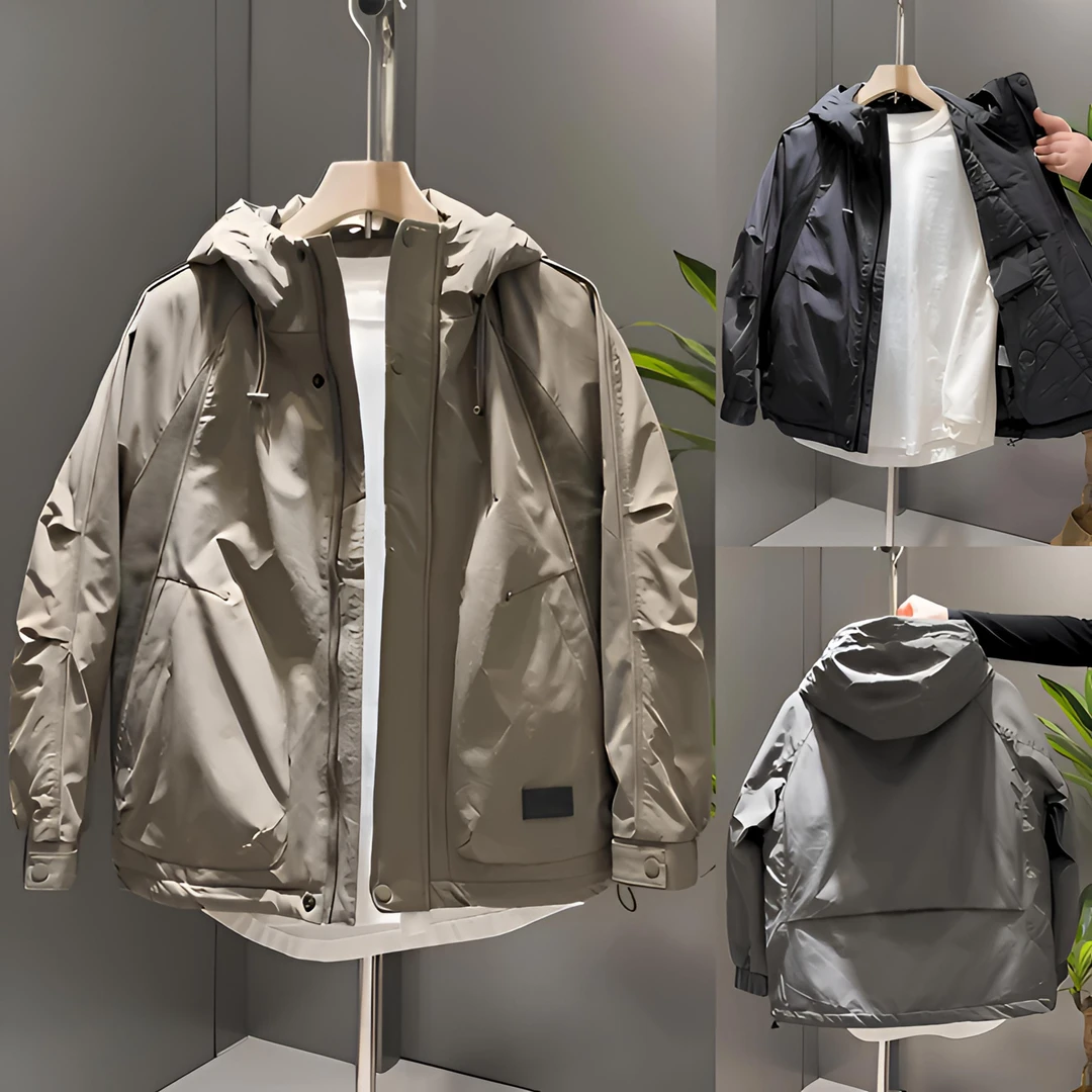 秋冬【夹棉】连帽工装夹克棉服男户外防风保暖宽松百搭运动休闲外套