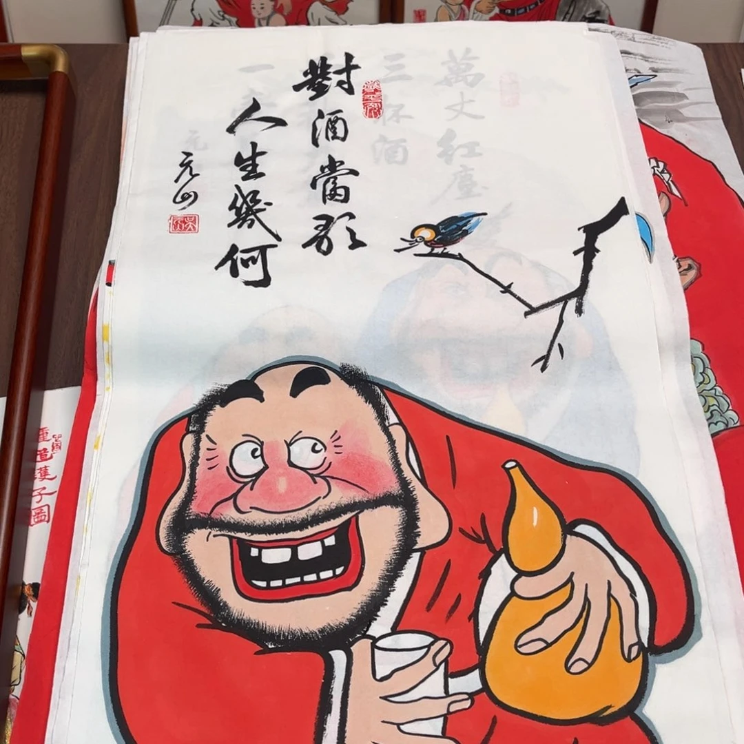 国画纯手绘禅意画作品
