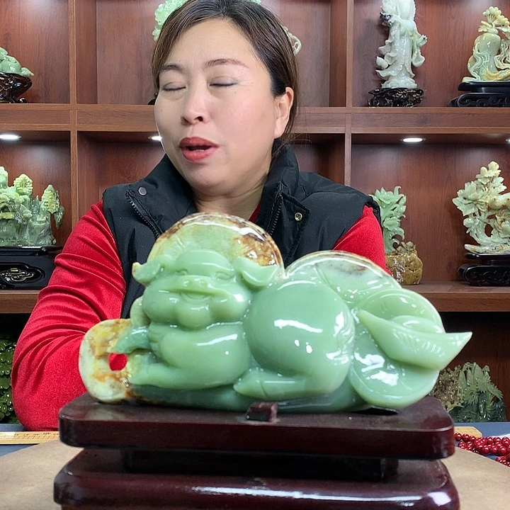 【闪购商品】蛇纹石玉（覆膜）珠宝奇石未镶嵌如*