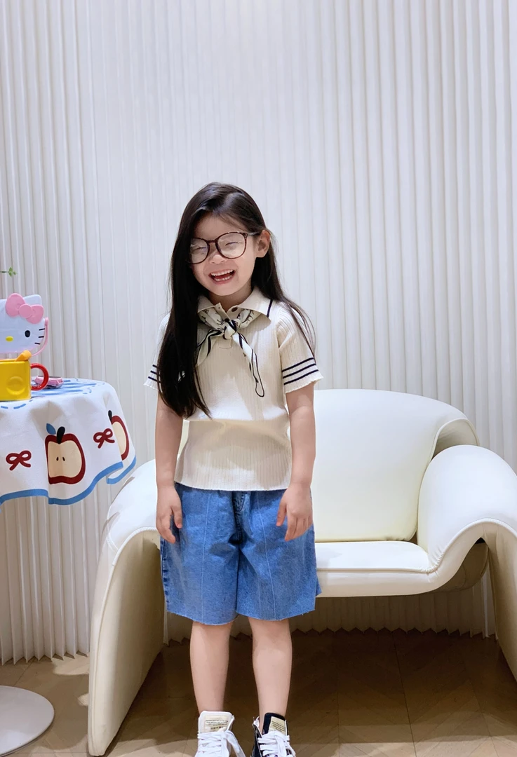 宝宝纯棉polo童装针织t恤夏季修身型儿童POLO衫北欧风儿童短袖