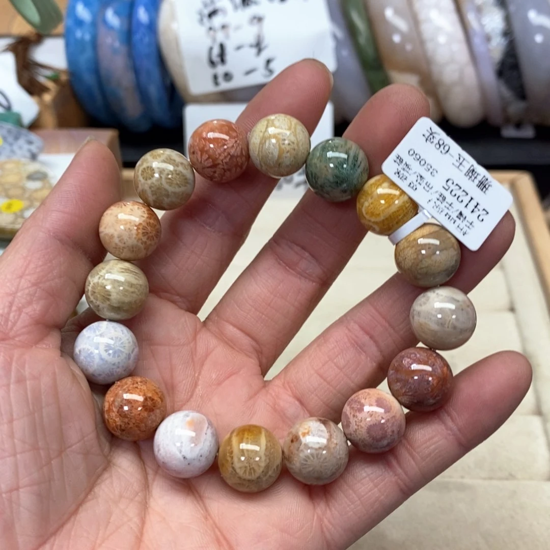 硅化珊瑚（珊瑚玉）手链未镶嵌169