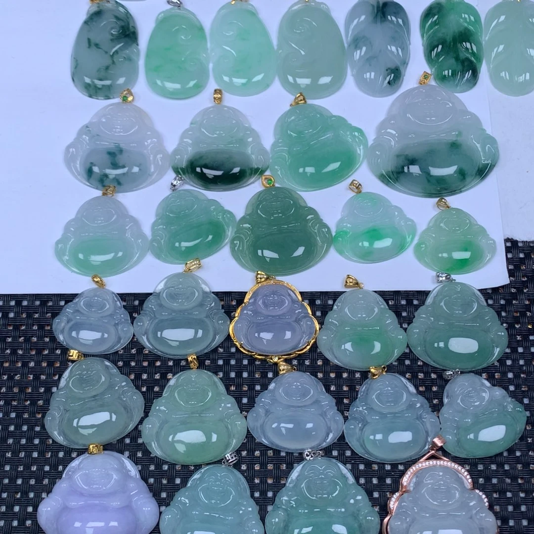 翡翠未镶嵌颈饰天然