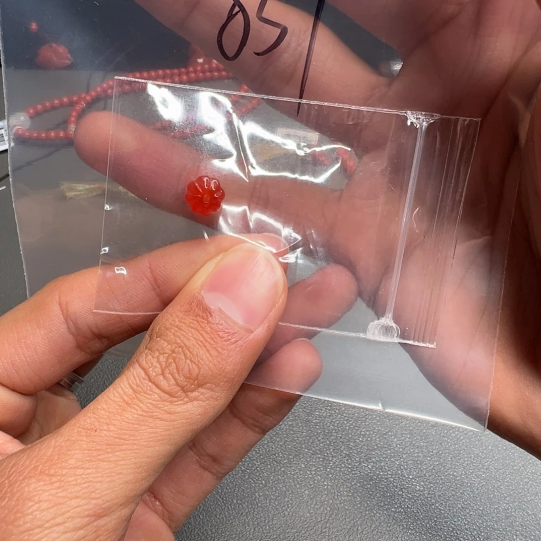 南红玛瑙未镶嵌851号冰红7.5+瓜珠