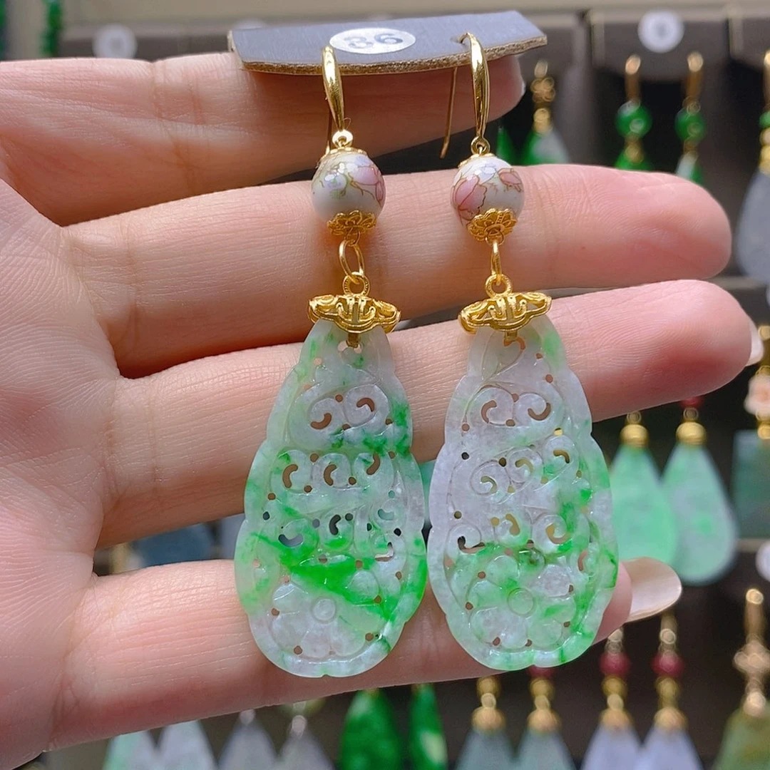 未镶嵌翡翠耳饰翡翠