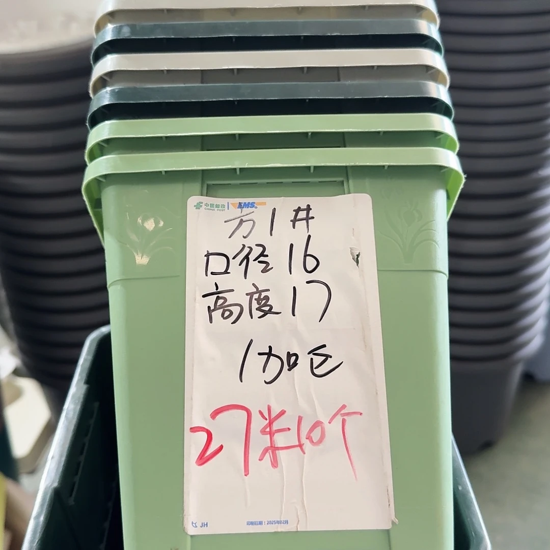 方盆1#口径16无拖浅绿10个