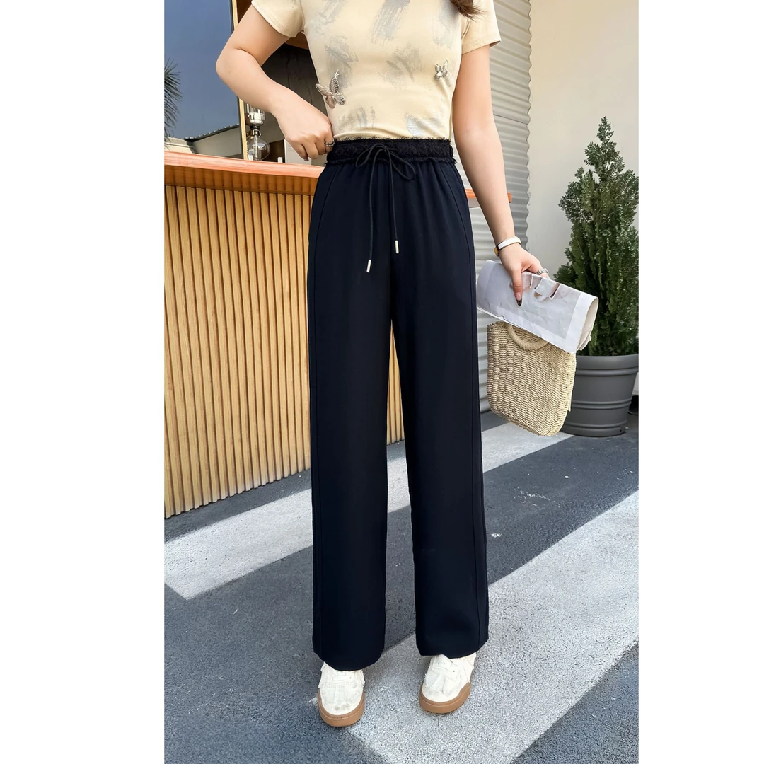 祥好服饰 夏季新款时尚亚麻直筒裤 537