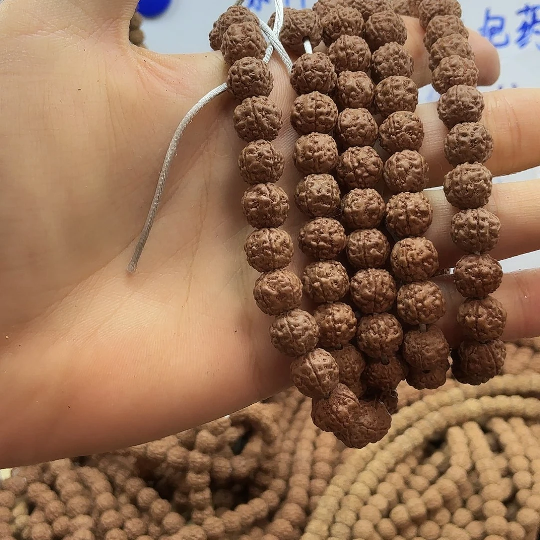 金刚菩提吊坠褐皮，一代盘龙，一条保手持