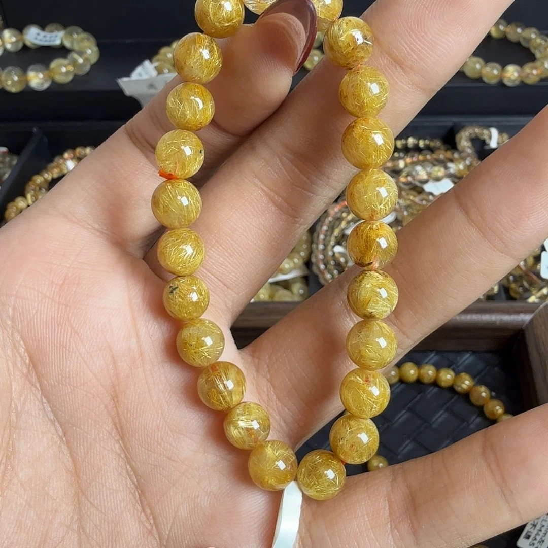 手链未镶嵌发晶天然金发晶