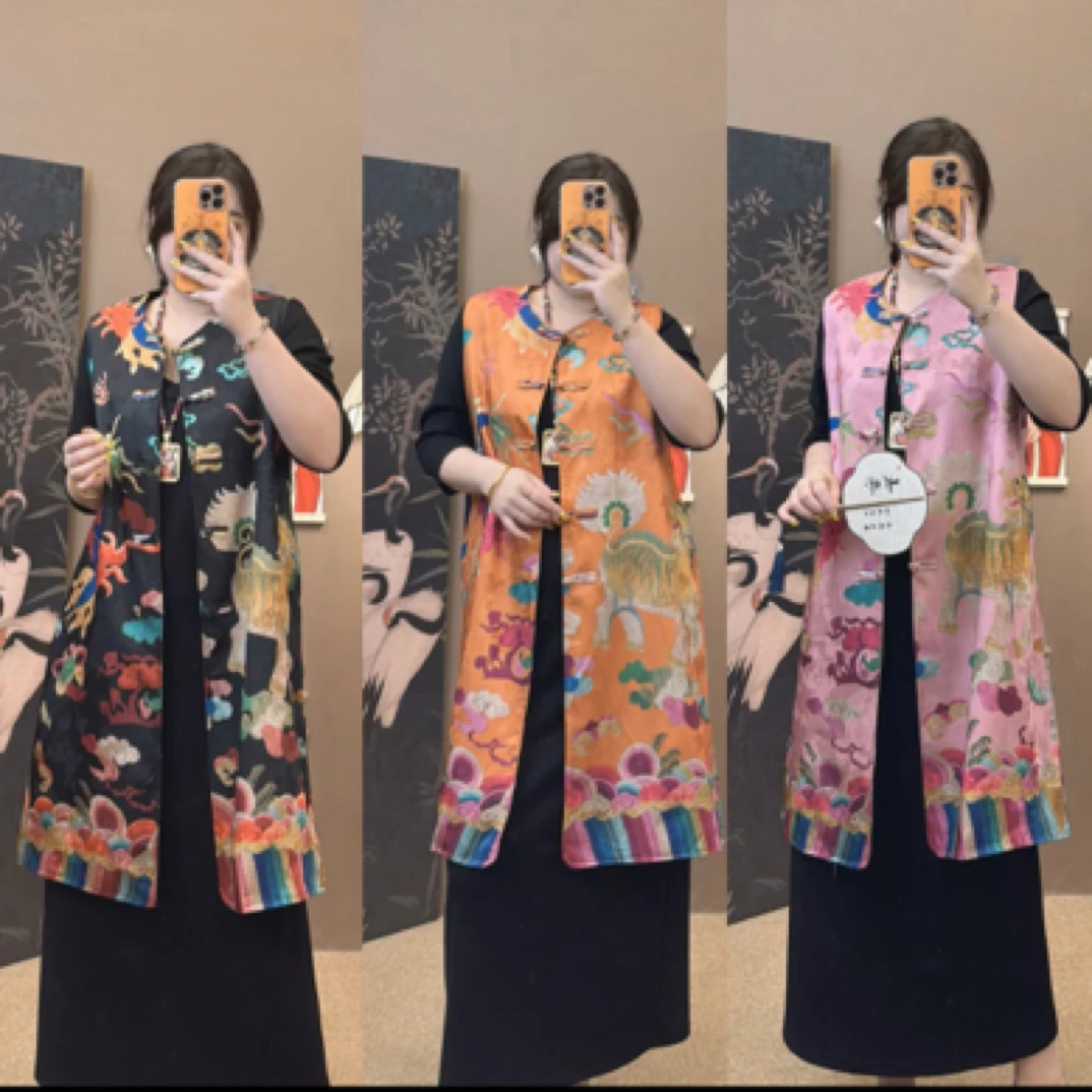 8813新中式大麒麟科举高中马甲（长款）