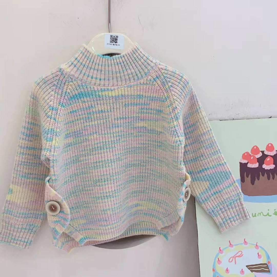 女童秋冬韩版棉质休闲百搭洋气长袖毛衣 252177