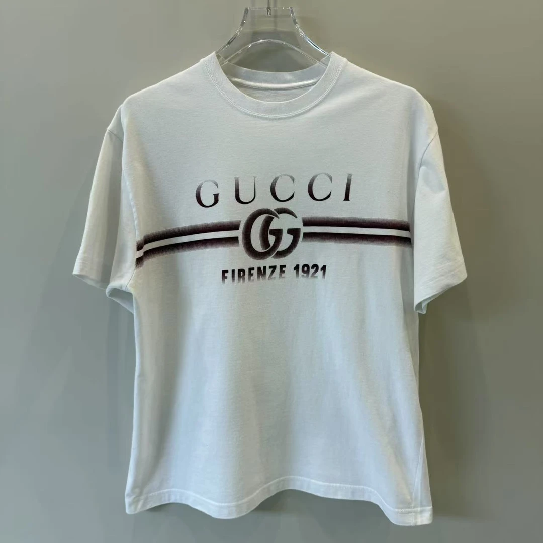 95新 GUCCI/古驰  双G logo白色短袖 M码数 AA10039