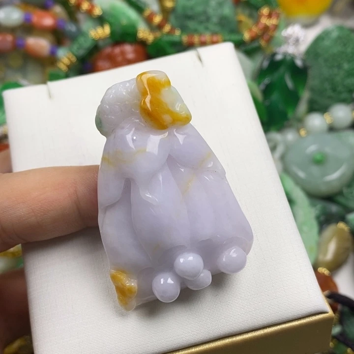 翡翠未镶嵌吊坠(赠链)