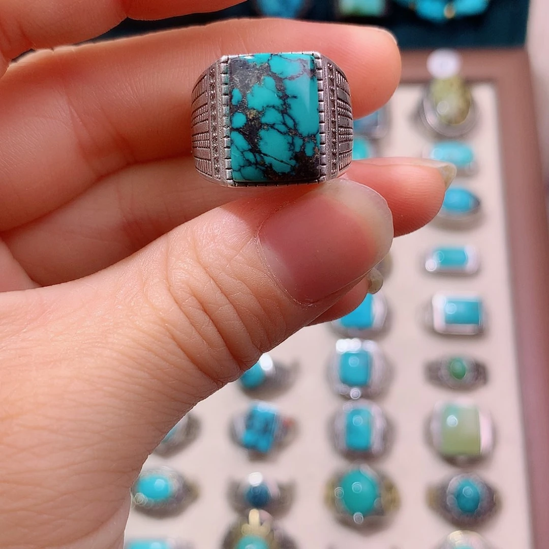 绿松石银S925镶嵌颈饰