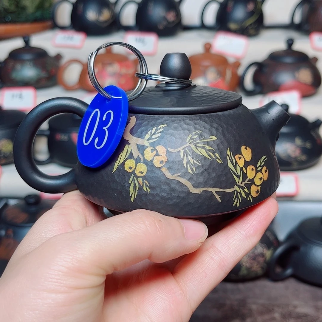 150毫升微微瑕纯手工锤纹刻填